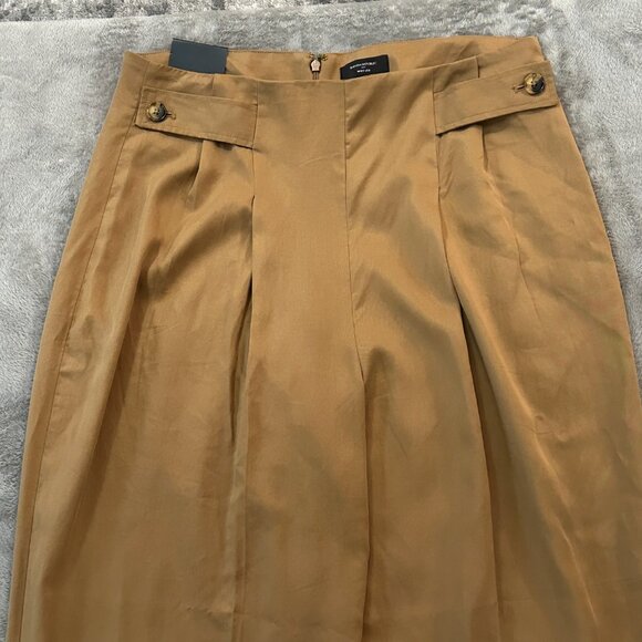 NWT Banana Republic Factory High Rise Wide Leg Pleated Pants 14 Lyocell Tencel - Picture 2 of 8